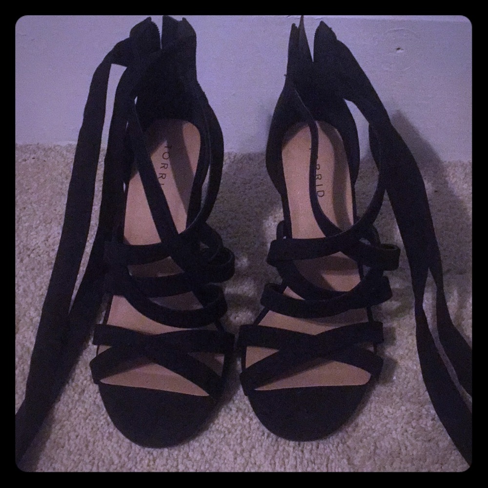 Torrid strappy wrap high heels